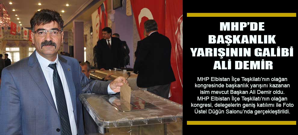 Mhp’de Başkanlık Yarışının Galibi Ali Demir