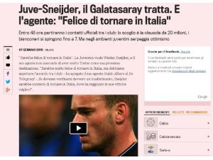 Sneijder’in Menajerinden İlginç Açıklama