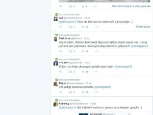 Vali İle Twitter’da Tatil Pazarlığı