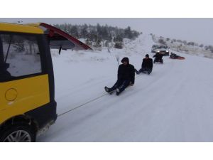 Yozgat’ta Gençlerin Otoski Keyfi