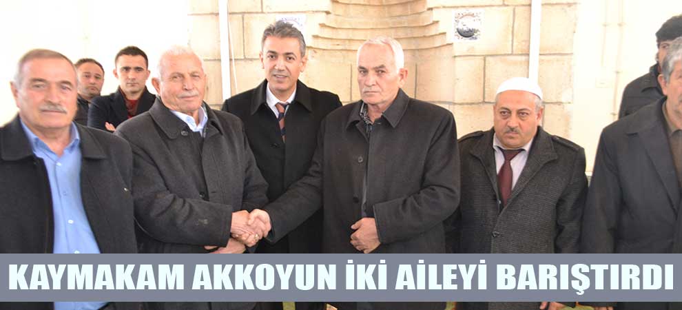 Kaymakam Akkoyun İki Aileyi Barıştırdı