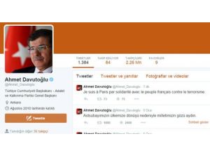 Davutoğlu’ndan Fransızca Tweet!