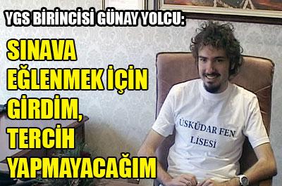 YGS birincisi: Eğlenmek için girdim 