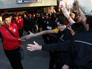 Galatasaray Samsunda Coşkuyla Karşılandı