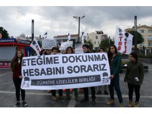 Liseli Öğrencilerden Eteğime Dokunma Eylemi