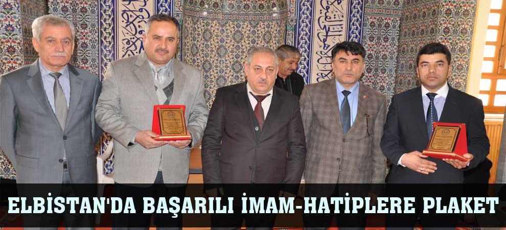 Elbistanda Başarılı İmam-Hatiplere Plaket