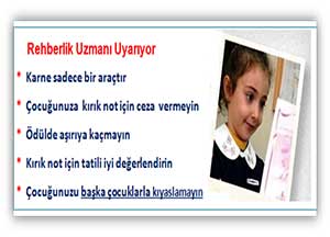 Veliler Dikkat! Karne Başarıya Ulaşmada Sadece Bir Araçtır.