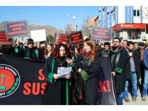 Tunceli’de Hapis Cezası Verilen Baro Başkanı İçin Yürüyüş Yapıldı