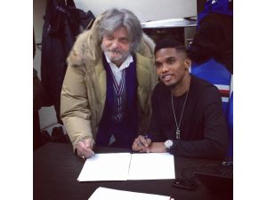 Etoo, Sampdoria İle Resmi Sözleşme İmzaladı