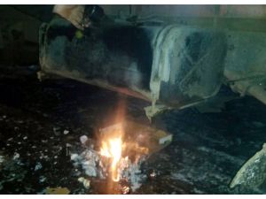Ardahan’da Seyir Halindeki Kamyonun Yakıt Deposu Dondu