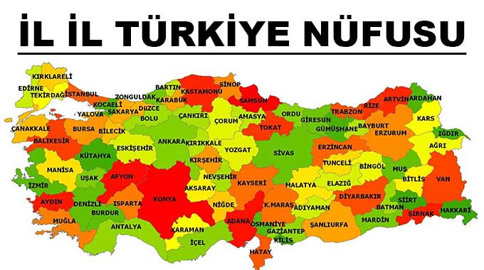 İl İl Türkiye Nüfusu