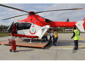 Yaşlı Adamın Yardımına Ambulans Helikopter Yetişti