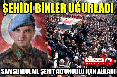 Samsun şehidini uğurladı 