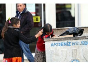 Çocukların Çöp Kutusunda Yiyecek Kavgası