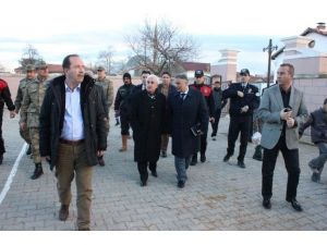 İl Kriz Heyeti, Taşkın Sahasına Helikopterle Gitti