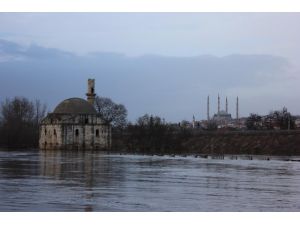 Edirne’deki Taşkın Nehirden Görüntülendi