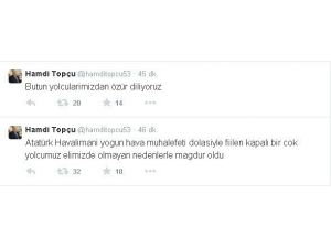 Hamdi Topçu:. “Atatürk Havalimanı Fiilen Kapalı”