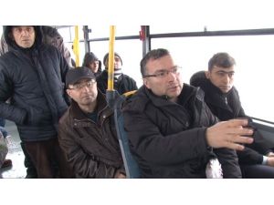 Otobüste 5 Saat Mahsur Kaldılar