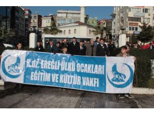 Ereğli Ülkü Ocakları, İzmir’de Öldürülen Fırat Çakıroğlu İçin Eylem Yaptı