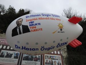 Seçim Kampanyasını Gökyüzüne Taşıdı