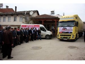 Köylülerden Suriye’ye Yardım Tırı