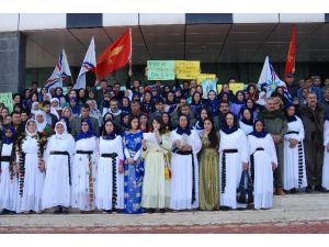 İdil’de İç Güvenlik Yasasına Kıyafetli Protesto