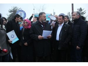 Hemşireye Dayak İddiası Protesto Edildi