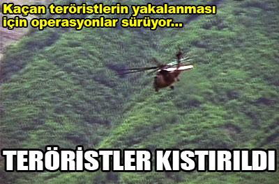 Teröristler kıstırıldı 
