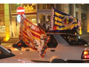 Erzurum’da Fenerbahçe Taraftarlarının Galibiyet Coşkusu