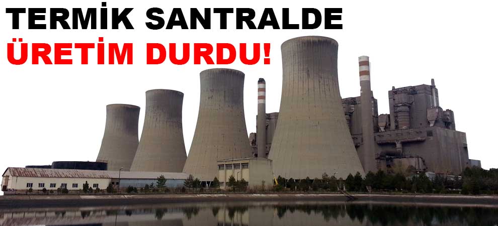 Termik Santralde Üretim Durdu