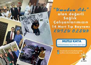 Mutlu Kayadan 14 Mart Tıp Bayramı Mesajı