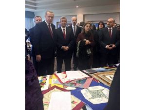 Erdoğan’dan 100. Yıl Anı Yorganı Çalışmalarını İnceledi