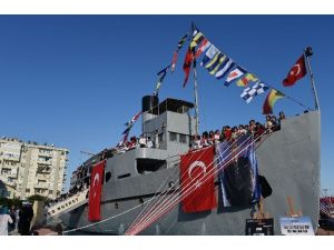 Çanakkale Zaferi’nin 100. Yıldönümü Nedeniyle Nusret Mayın Gemisi Gelin Gibi Süslendi