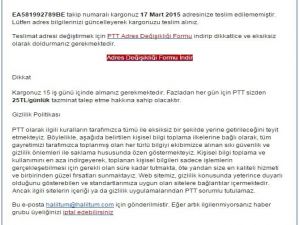 Bu E-posta’ya Dikkat !