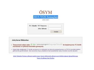 Ösym’den ’Dolandırıcılık’ Uyarısı !