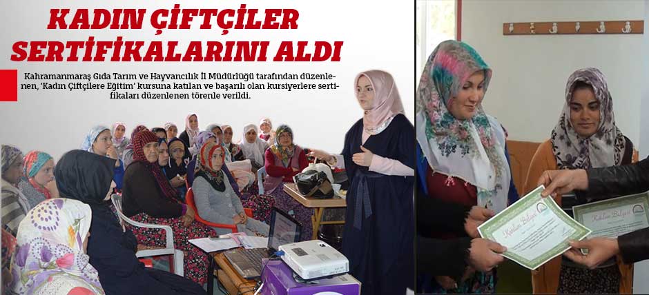 Kadın Çiftçiler Sertifikalarını Aldı