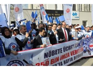 Eğitim-bir-sen’den Bakanlık Önünde ’Nöbet’ Eylemi
