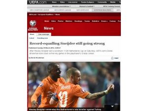 Uefa’dan Sneıjder’e Büyük Övgü