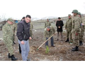 Oğlunun Şehit Düştüğü Yere Fidan Dikti