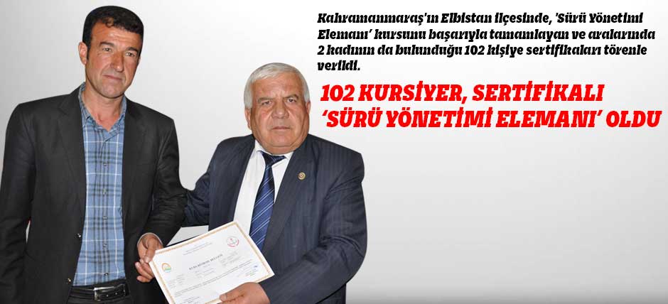 102 Kursiyer, Sertifikalı ‘Sürü Yönetimi Elemanı’ Oldu
