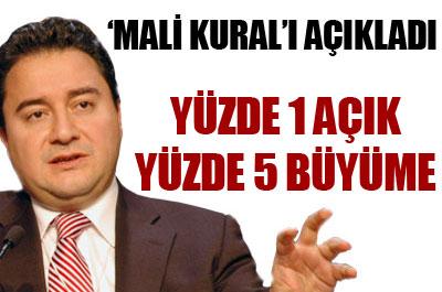 Mali kural: Yüzde 1 açık, yüzde 5 büyüme 