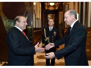 Cumhurbaşkanı Erdoğan, Pakistan Başbakanı Şerif’i Kabul Etti