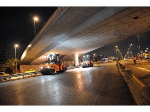 İstanbul Büyükşehir Belediyesi’nden Yollarda Gece Mesaisi