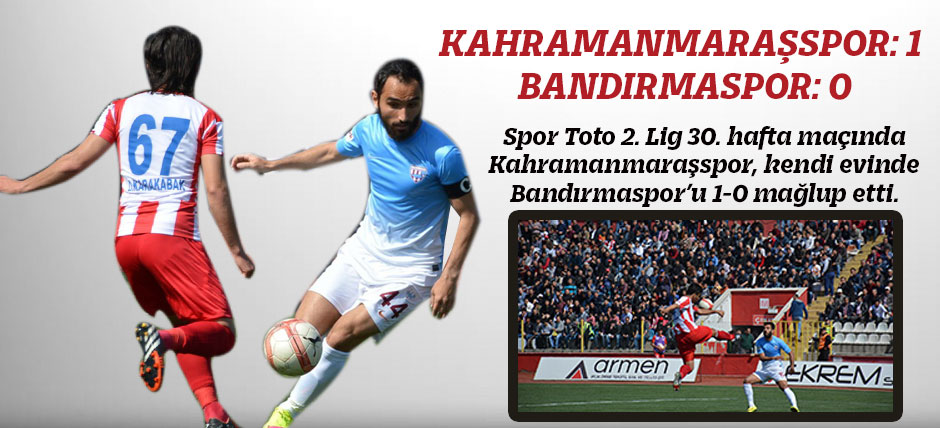 Kahramanmaraşspor: 1 - Bandırmaspor: 0