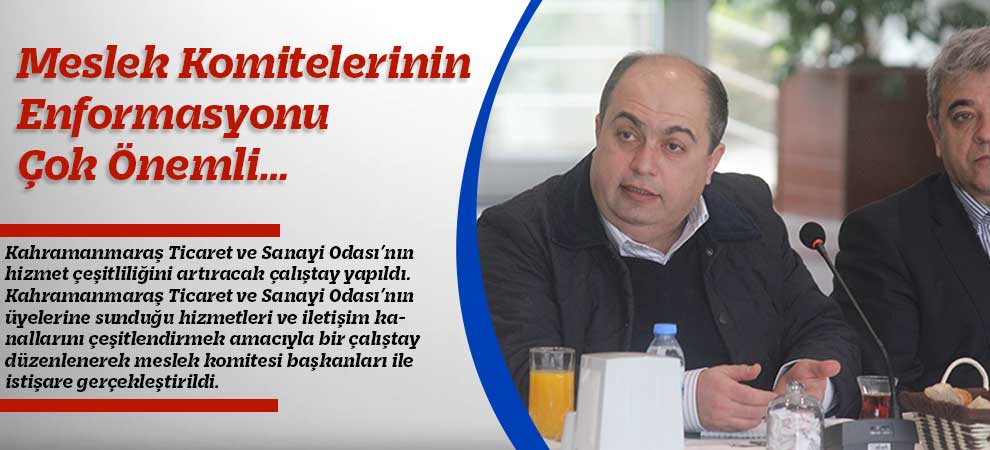 Meslek Komitelerinin Enformasyonu Çok Önemli…