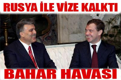 Rusya ile vize kalktı 