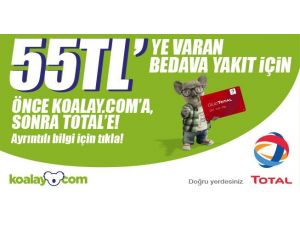 Koalay.com Ve Total’den 55 Tl’ye Varan Bedava Yakıt Kampanyası