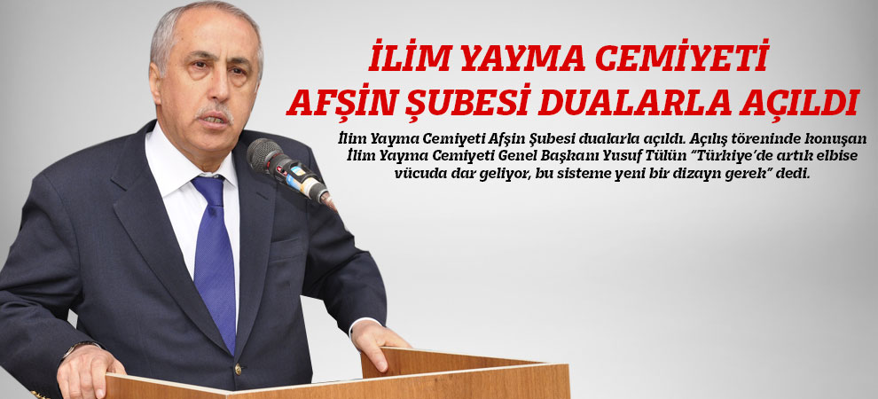 İlim Yayma Cemiyeti Afşin Şubesi Dualarla Açıldı