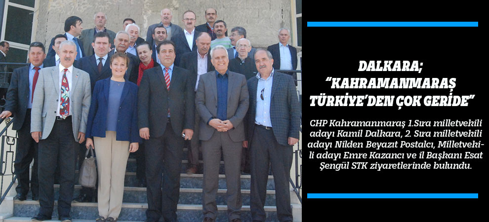 Dalkara; “Kahramanmaraş Türkiye’den Çok Geride”