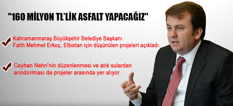 Erkoç: 160 Milyon TL’lik Asfalt Yapacağız